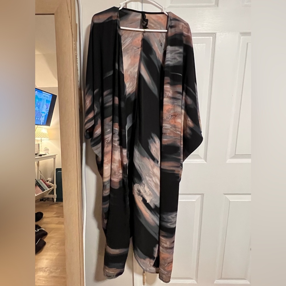 Black and pastel kimono